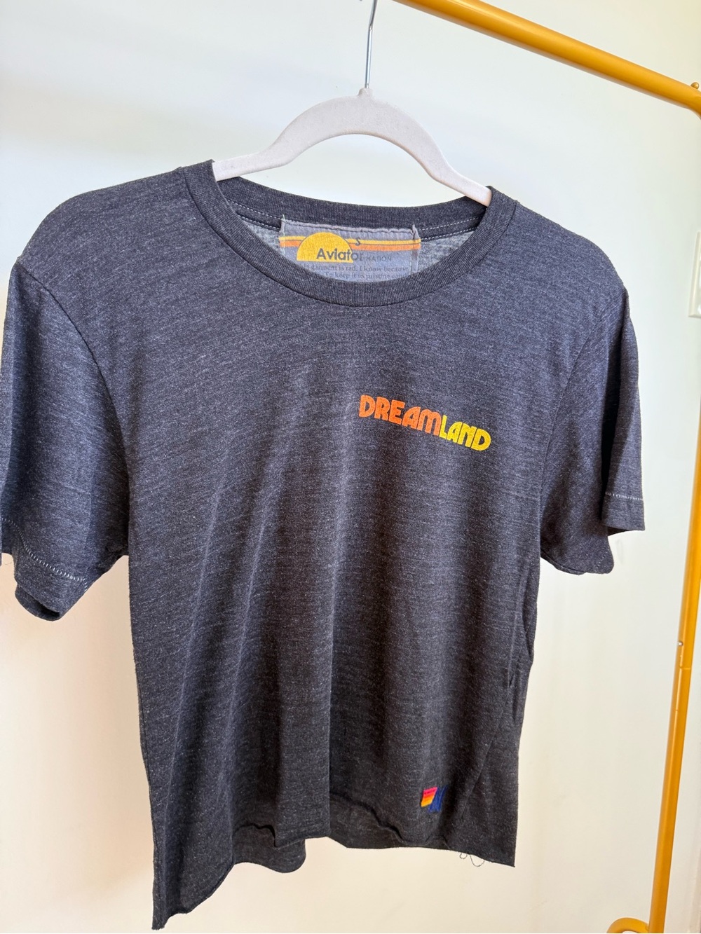 Aviator Nation Dreamland Logo Black Boyfriend Tee